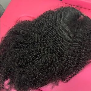 Kinky curly human hair wig